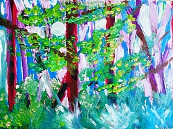 Peinture à l’huile sur papier fort