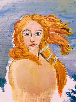 Mon Aphrodite, peinture à l'huile
